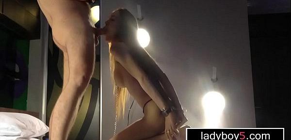  Tiny dick hard body ladyboy fetish blowjob and anal sex